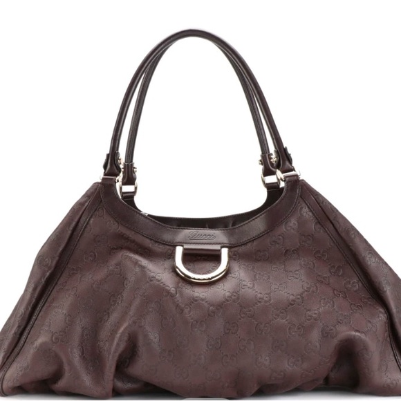 Gucci Handbags - Gucci Abbey D-Ring Large Hobo Bag Brown Guccisma Leather